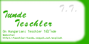 tunde teschler business card